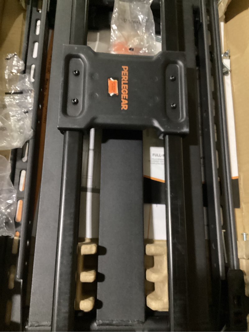 Condition photo showing Good Condition for perlegear ul listed full motion tv wall mount for 42-90 inch tvs up to 132 lbs, tv mount with dual articulating arms, tool-free tilt, swivel, extension, leveling, max vesa 600x400mm, 16" studs, pglf8. 42-90 inch full motion tv wall mount