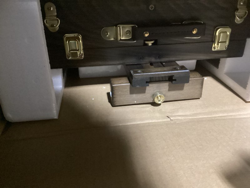 Condition photo showing New/Like New for atworth french easel for painting, deluxe beech wooden field & studio sketchbox easel stand with metal side tray, portable& easy transport for painting outdoor, holds canvas up to 34"- gray walnut