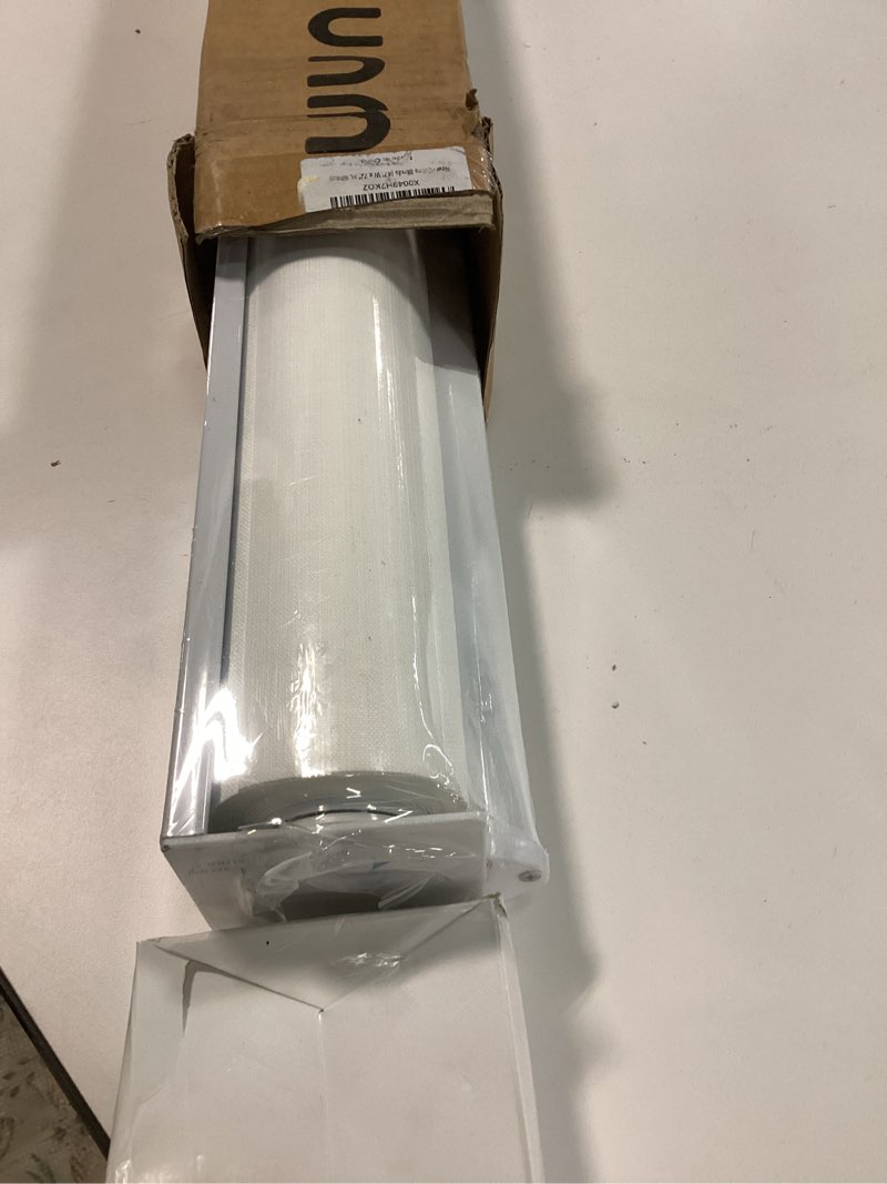 Condition photo showing Good Condition for Zebra Blinds for Windows (47" W x 72" H, White) Zebra Roller Window Shades, Corded Dual Layer Light Filtering Privacy for Day and Night, Light Control and Protecting Privacy for Home and Office 47" W x 72" H White