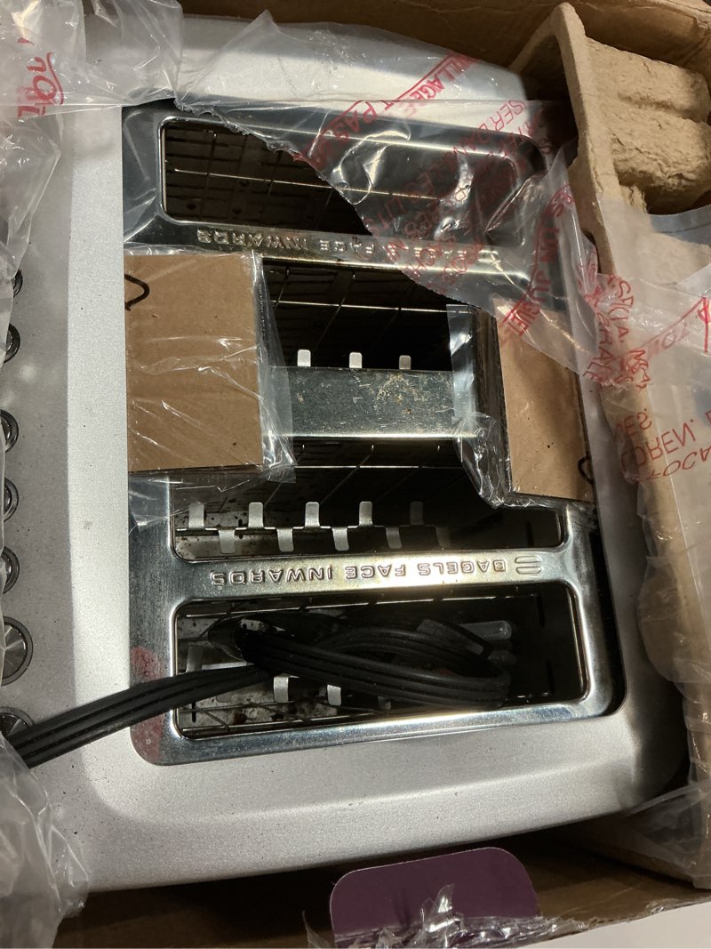 Condition photo showing As Is for Breville BTA840XL Die-Cast Smart Toaster, 4 Slice, Brushed Stainless Steel 4-Slice