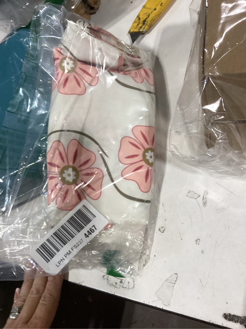 Condition photo showing New/Like New for womens summer floral print mini dress romantic sleeveless shift short dress vacation fairy dresses pink large