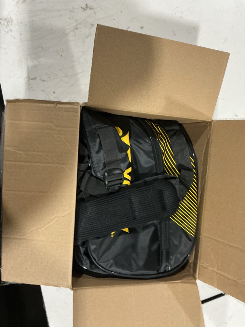 Condition photo showing Good Condition for yonex stylish badminton kit-bag |double zipper compartment for storage of 6 rackets and clothes|side pocket |back straps |accessories compartment |made in india royal blue black