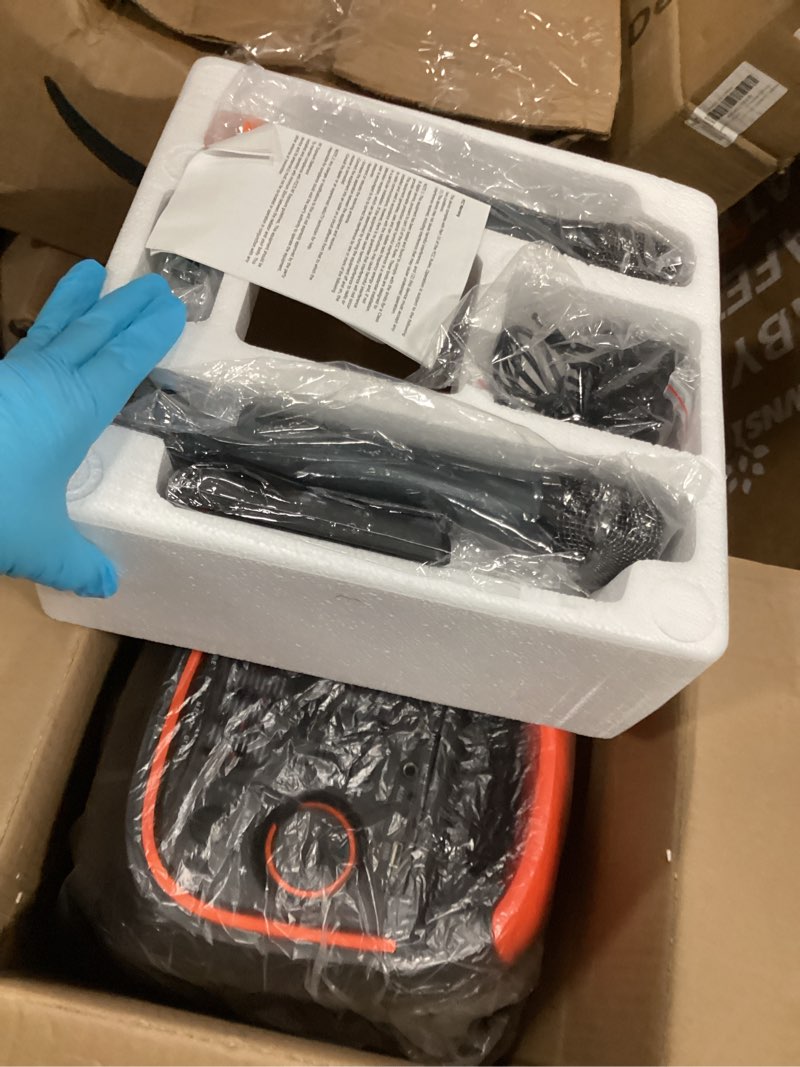 Condition photo showing Good Condition for Karaoke Machine for Adults, Portable PA System Karaoke Machine Party Speaker with 2 Microphones, Supporting TF/USB/AUX, TWS & LED Mode (Black)