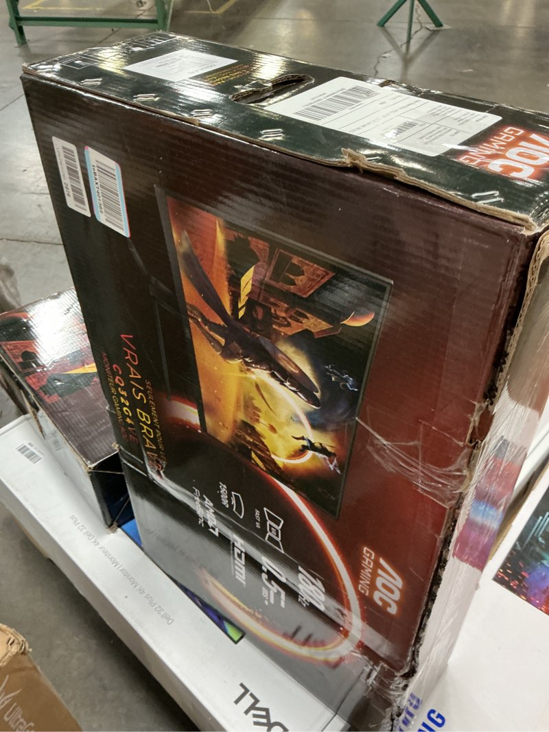 Condition photo showing As Is for AOC CQ32G4VE 32" Curved Frameless Gaming Monitor 2K QHD, 1500R Curved VA, 180Hz, 0.5ms Response Time, 2X Display Port, 2X HDMI, Gaming Console Compatible, 3-Year Zero Dead Pixel Guarantee 32 inch QHD Curved 180Hz