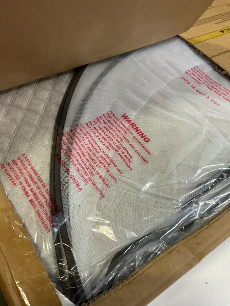 Condition photo showing Good Condition for baby bassinet, bassinet bedside sleeper for baby, 3 in 1 bedside bassinet, bassinets for newborn with wheels, mattress, waterproof sheet, mosquito net, breathable mesh, portable baby crib(latte) | adjustable height, breathable mesh, mattress protector, mosquito net