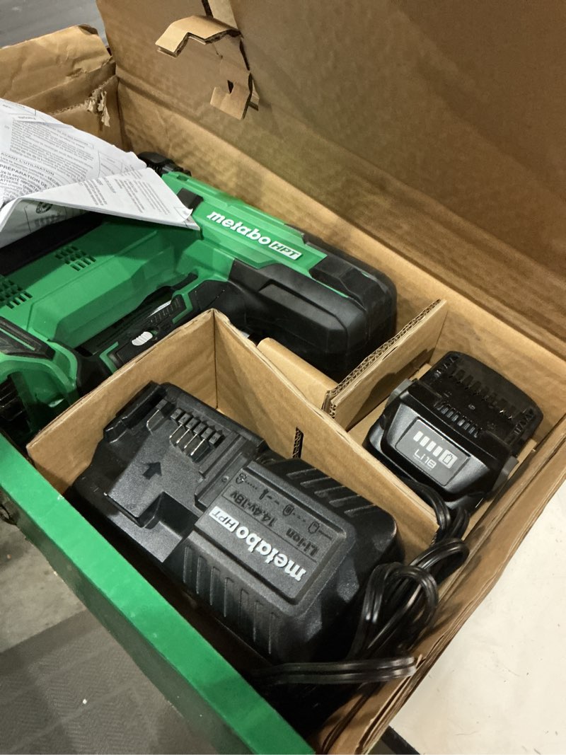 Condition photo showing Good Condition for metabo hpt multivolt 18 ga. cordless compact brad nailer kit (battery & charger) 18 v