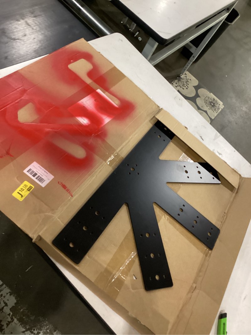 Condition photo showing New/Like New for 24.0''x13.5'' powder coated gable plate pergola truss roof plate connector heavy duty 12 pitch black w-24x13.5-b 1