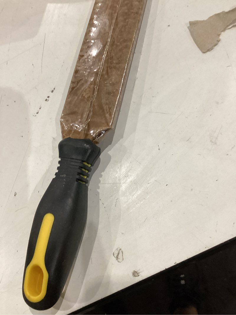 Condition photo showing As Is for 9 inch farrier hoof rasp file with rubber handle,mini rasp hoof file equine hoof rasp for horses, pig hoof file, goat rasp