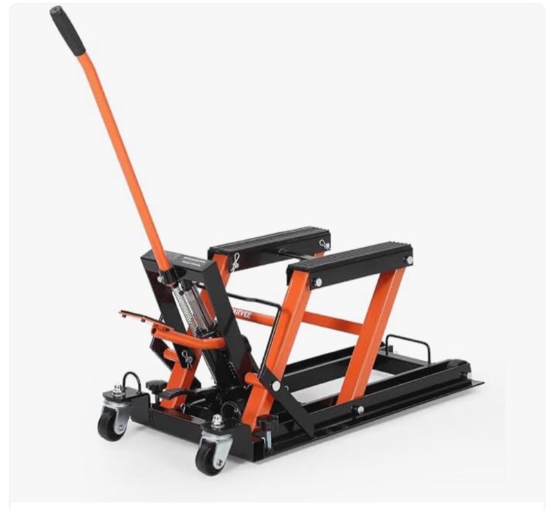 Hydraulic Motorcycle Lift Jack, 1500Lb Capacity, ATV Scissor Jack with Adjustable Height 4.53-15.35 