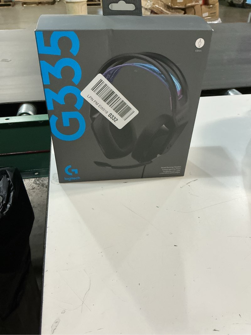 Condition photo showing New/Like New for Logitech G335 Wired Gaming Headset, with Flip to Mute Microphone, 3.5mm Audio Jack, Memory Foam Earpads, Lightweight, Compatible with PC, PlayStation, Xbox, Nintendo Switch/Switch 2 - Black