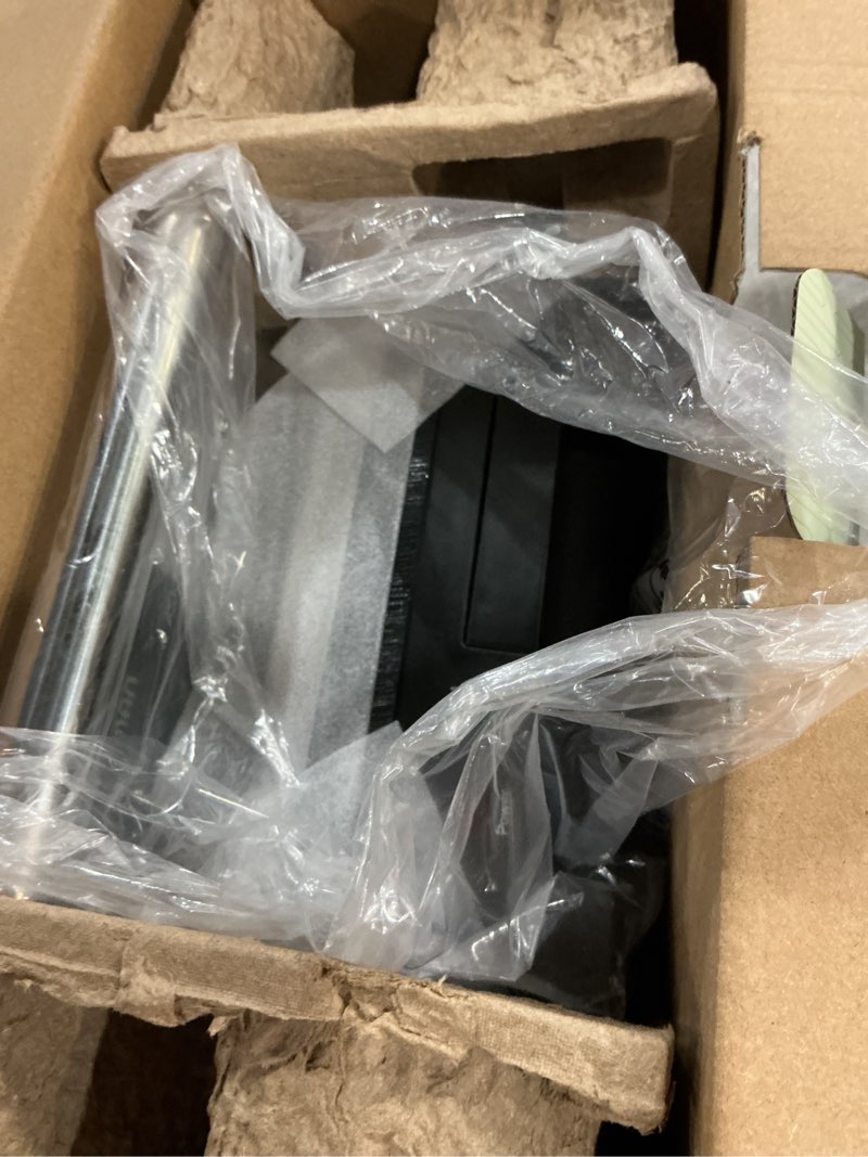 Condition photo showing Good Condition for chefman electric panini press grill, compact 2-slice sandwich maker, non-stick coated plates, opens 180 degrees, dishwasher safe, removable drip tray, stainless steel/black 2 slice