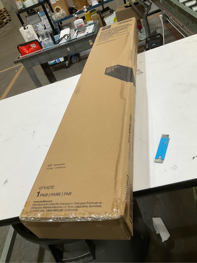 standard aluminum push-button crutches 