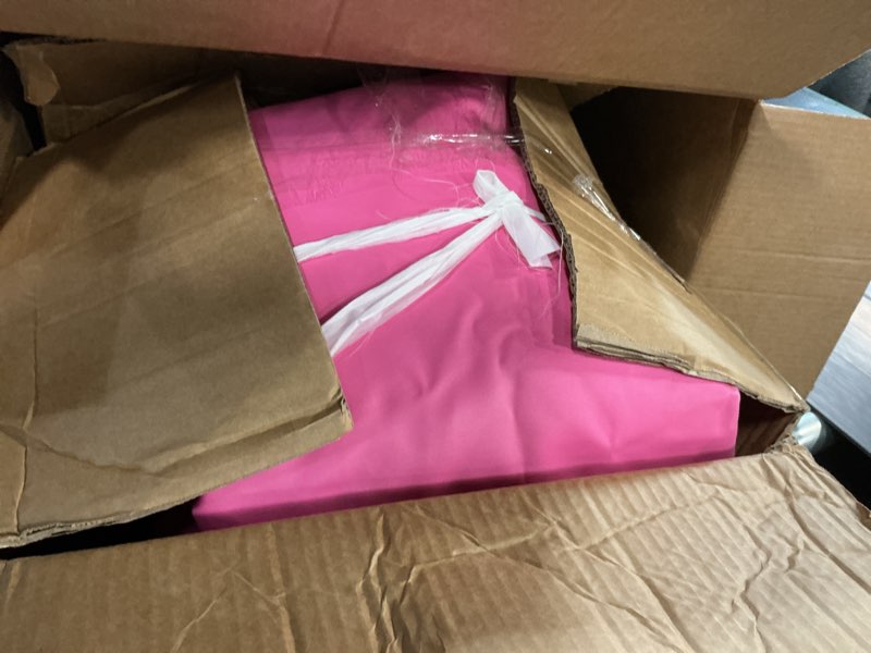 Condition photo showing As Is for vofitny inflatable gymnastics air mat tumbling track with air barrel octagon mat with pump for home/gym pink/mint 4'l x 3'd