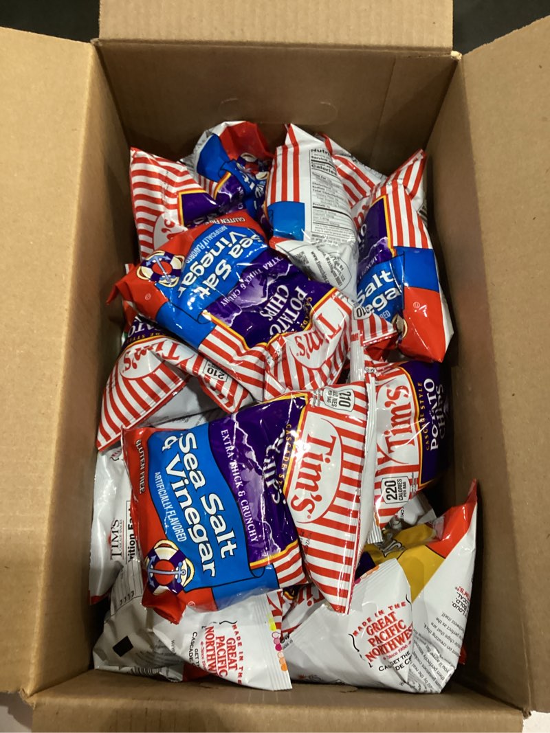 Condition photo showing New/Like New for Tim's Cascade Style Potato Chips, Variety Pack, 30 Count