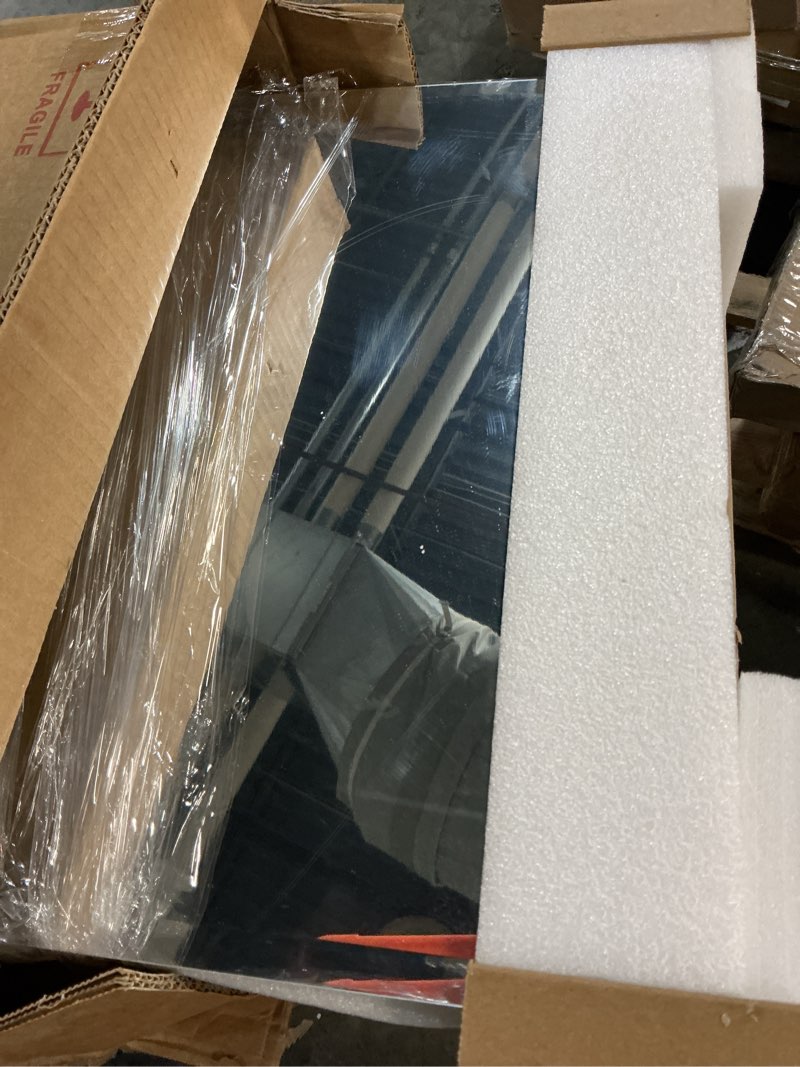 Condition photo showing Good Condition for Plastic Medicine Mirror Cabinet for Bathroom 16 x 26 inch, Surface and Recessed Mount White 16x26 inch Beveled Edge Mirror