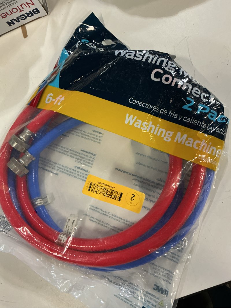 Condition photo showing New/Like New for eastman 2-pack 6-ft 3/4-in fht inlet x 3/4-in fht outlet pvc washing machine connector