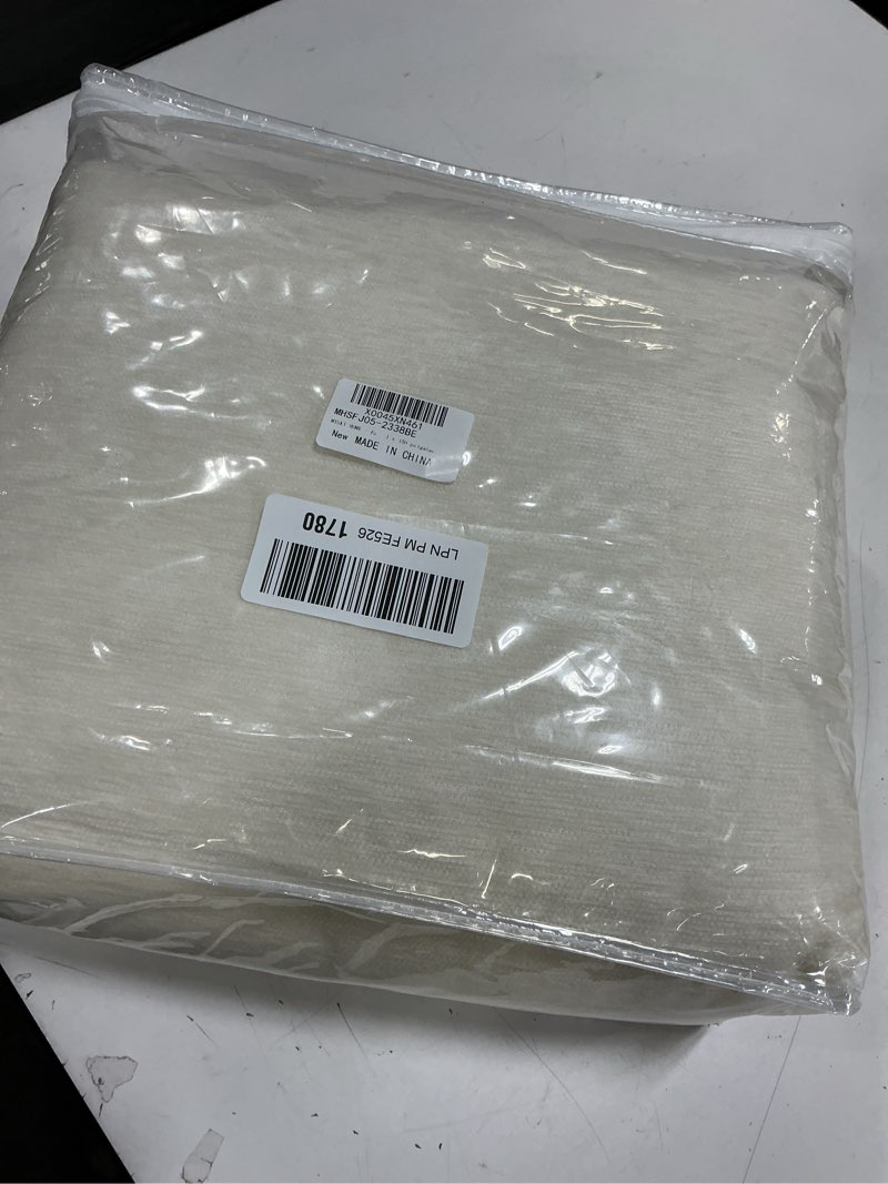 Condition photo showing New/Like New for MYSKY HOME Couch Cover 3 Cushion Sofa with Tassel, Chenille Sofa Covers Couch Covers, Slipcovers for Sectional l Shaped Dogs Protector Furniture Covers, 91" X150", Beige 91" x 150" Tassels Edge-beige