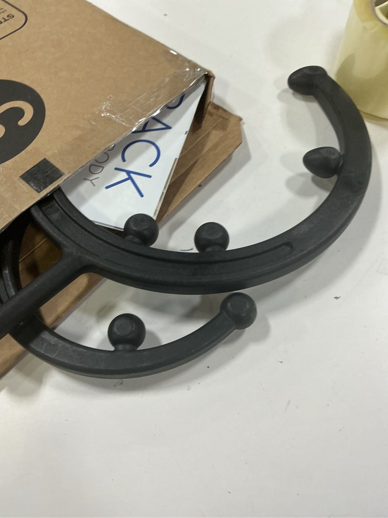 Condition photo showing As Is for Body Back Buddy Classic USA Made Handheld Massage Cane - Full Body Trigger Point Tool for Deep Tissue Pain Relief - Dual Hooks for Back, Shoulder, Neck - (2.0 Black) Classic Black