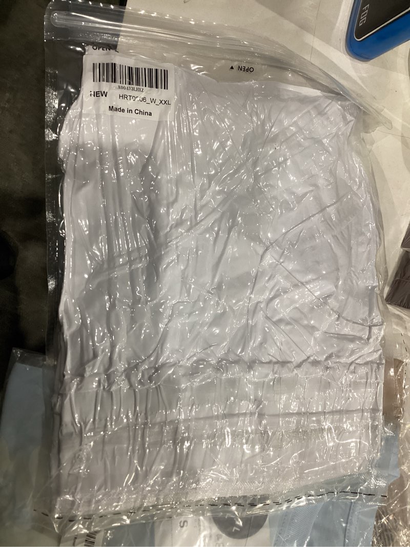 Condition photo showing New/Like New for Women's Running Shorts High Waisted Quick Dry Athletic Shorts Sports Workout Gym Track Drawstring Shorts with Pockets X-Small A_white