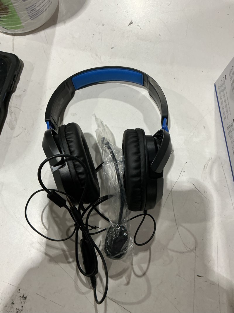 Condition photo showing Good Condition for turtle beach recon 50 playstation gaming headset - ps5, ps4, xbox series x, xbox series s, xbox one, mobile & pc with 3.5mm - removable mic, 40mm speakers black / blue