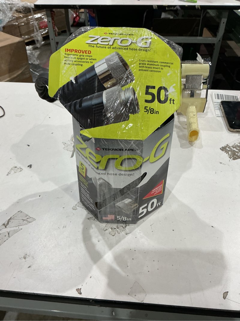 Condition photo showing As Is for zero-g teknor apex 5/8-in x 50-ft premium kink free woven gray hose