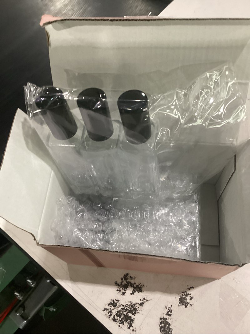 Condition photo showing New/Like New for yu feng 6 pack 30ml clear glass perfume spray bottles, refillable atomizer | black cap design, includes funnels droppers and pumps, fine mist sprayer, travel perfume bottle, fragrance refill use 6pcs