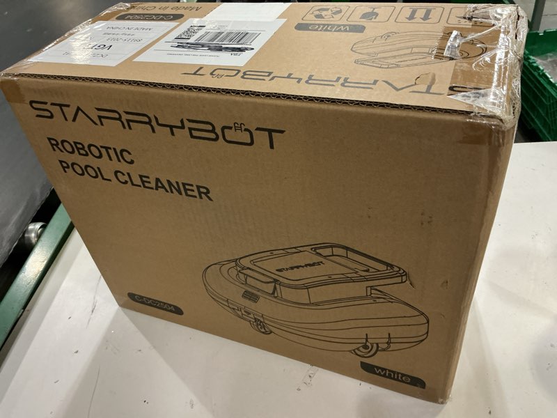 Condition photo showing New/Like New for starrybot cordless robotic pool cleaner with dual high-efficiency motors delivers strong suction, smart self-parking,smart led indicator,pool vacuum for above-ground flat pool up to 900 sq.ft(white)