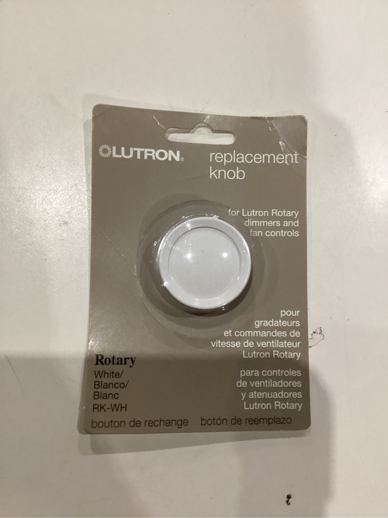 Condition photo showing New/Like New for Lutron Rotary Dimmer Replacement Knob, RK-WH, White, 1 Count (Pack of 1) White 1 Pack