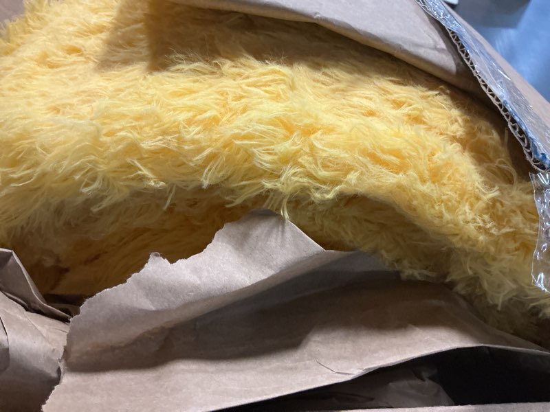 Condition photo showing As Is for Latepis Yellow Fur Rug Small 2x3 Area Rug Faux Sheepskin Rug Throw for Sofa Cushion Chair Fluffy Rug Carpet for Bedroom Dorm Room Home Décor Rectangle 2 x 3 ft Rectangle Light Yellow