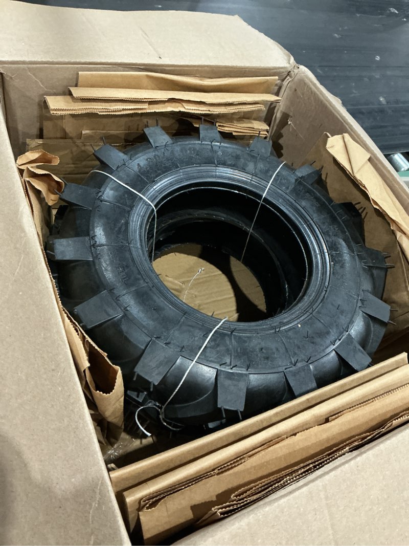 Condition photo showing Good Condition for 2-pack) 4.80/4.00-8 tubeless tires – tractor tread replacement tires for lawn mower, garden tractor, tiller, cart, wheelbarrow, golf cart, utility trailer