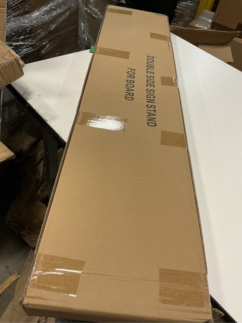 Condition photo showing New/Like New for 4Pack Poster Holder for Display, Adjustable Pedestal Sign Stand Up to 78 Inches, Double Sided for Board & Foam, Sign Holder Stand with Non-Slip Mat Base for Wedding, Restaurant & others Double-sided Display,4PACK