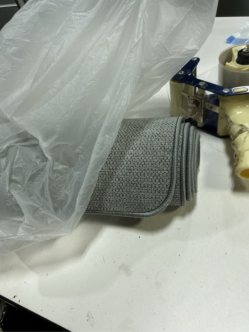 Condition photo showing Good Condition for Bath Mat,Ultra Thin Bathroom Runner Rugs,Large Bath Mats for Bathroom,Quick Dry,Non-Slip,Machine Washable,Low Pile,Bath Rug,Shower Outside,Sink,Home Decor Accessories.Grey,2'x5'?24x60inch? Grey 2' x 5' (Runner)