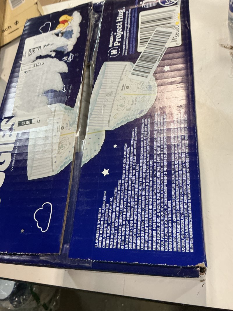 Condition photo showing New/Like New for Huggies Overnites Size 4 Overnight Diapers (22-37 lbs), 58 Ct, Packaging May Vary Size 4 58