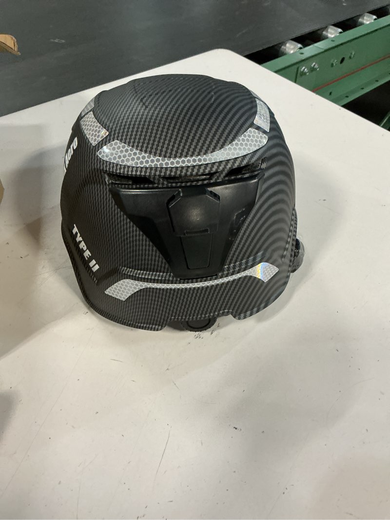 Condition photo showing Good Condition for green devil type 2 hard hat vented construction safety helmet with chin strap side impact protection type ii class c rated work hardhat for men women matte black graphite pattern