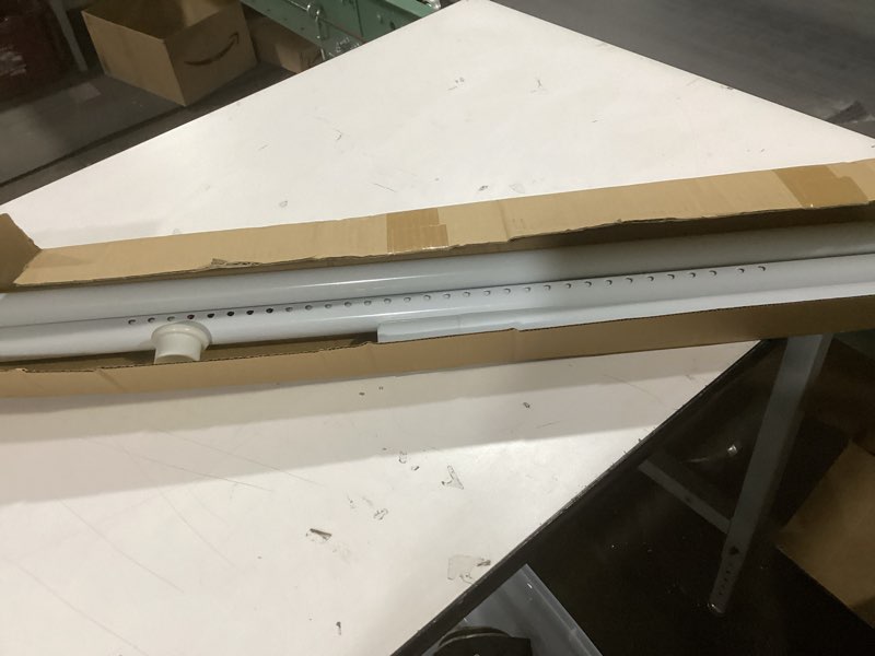 Condition photo showing Good Condition for Heavy-duty Tension Curtain Rod, 102-122 Inch,Spring Closet Rod, for Windows or Shower, Easy to Install, No Drilling, No Rust, for Bathroom, Rod Diameter 1.26 Inches 102.4"-122" WHITE