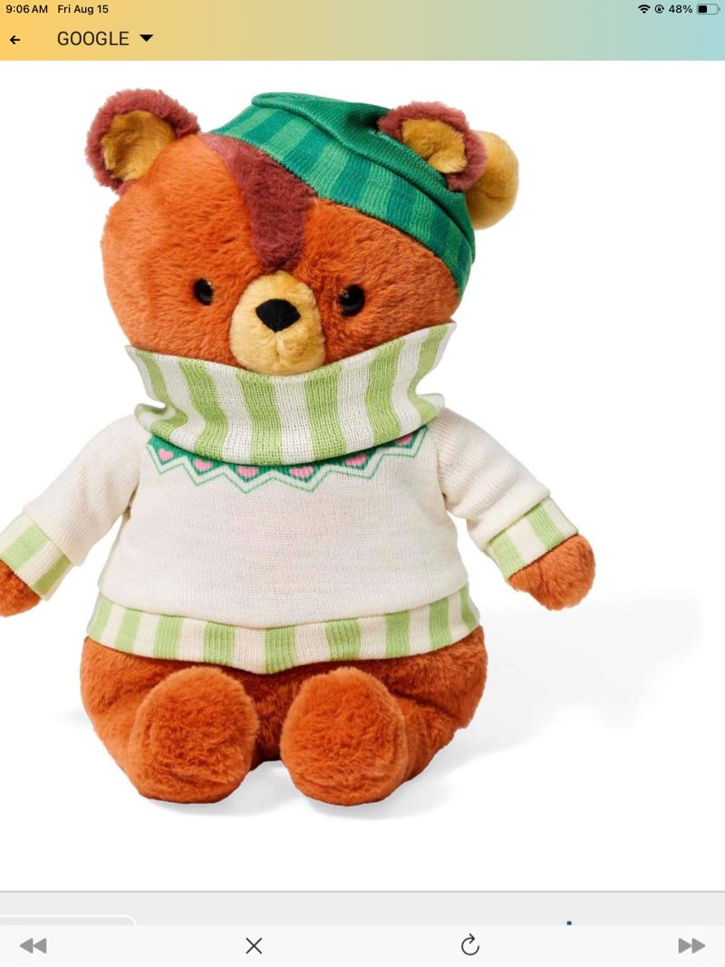 Wild Republic Holiday Bear Plush