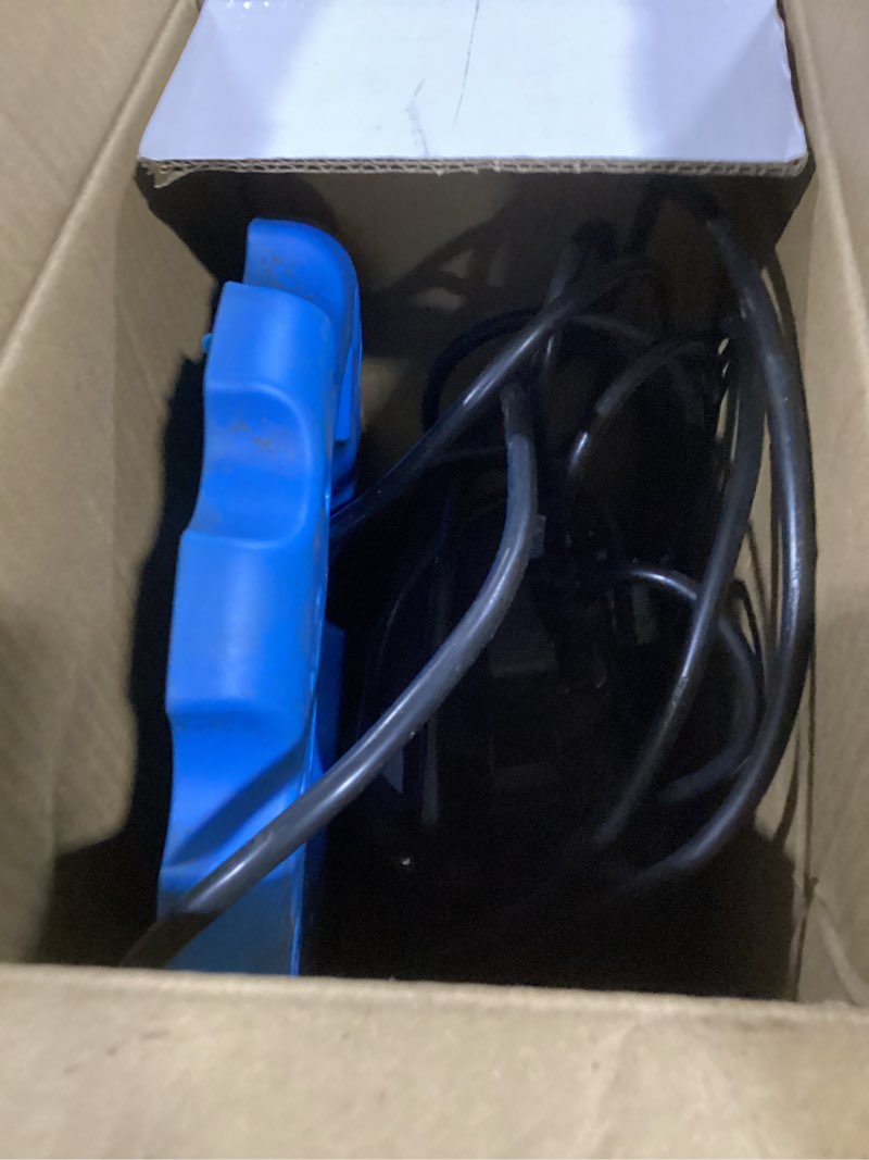 Condition photo showing As Is for Acquaer 1/4 HP Automatic Swimming Pool Cover Pump, 2250 GPH Submersible Sump Pump with 3/4” Check Valve Adapter & 25ft Power Cord, Water Removal for Pool, Hot Tubs, Rooftops, Water Beds and more 1/4 HP 2250GPH