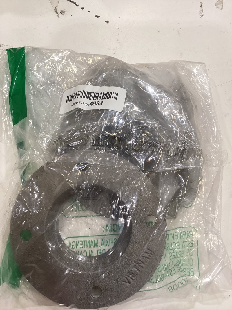 Condition photo showing Good Condition for pipe decor 2" malleable iron floor flange 4 pack, industrial steel grey fits standard 2 inch threaded black pipes and fittings, vintage diy table, four real heavy duty plumbing flanges 2 in.