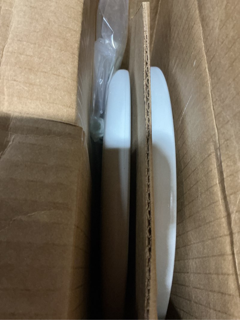 Condition photo showing New/Like New for mayfair linden slow close toilet seat, non slip heavy duty wood, easy install, elongated, white