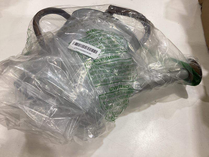 Condition photo showing New/Like New for 1 gallon metal watering can with removable spout, nice galvanized steel water can with embossed design for indoor and outdoor plants silver