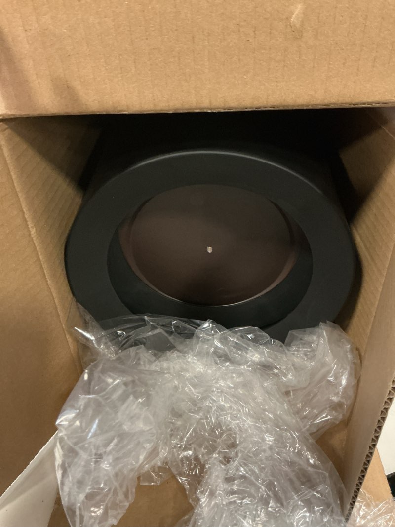 Condition photo showing Good Condition for 2 Pack Round Modern Trash Can Bedroom, 3Gal/12L Bathroom Trash Can Hidden Bag, Open Top Trash Bin Round Plastic, Minimalist Black Garbage Can with Inner Bucket (with 2 Handles) for Kitchen Office