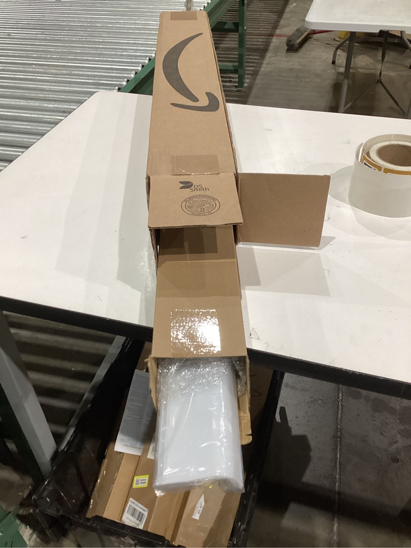 Condition photo showing New/Like New for Retisee 2 Pack 24" Under Cabinet Light Cover Replacement White Ribbed Acrylic Lens Diffuser Curved Low Profile for Under Counter Fluorescent Lights Fixture Kitchen Bathroom Vanity, 2-3/4"W x 1-3/8"H