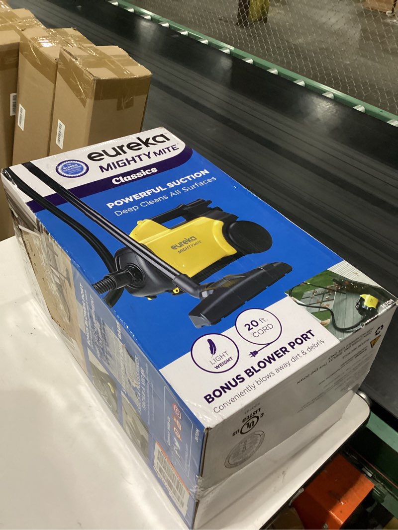 Condition photo showing New/Like New for eureka 3670m canister cleaner, lightweight powerful vacuum for carpets and hard floors, w/ 5bags,yellow yellow 3670m with 5 bags