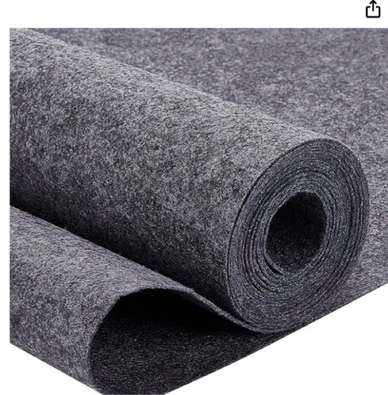 BENECREAT 10 Feetx15.75 Inch Felt Fabric Rolls Felt Non-Woven Sheet 0.1cm Thick Dark Gray Felt, Polyester Felt for Crafts, Quilting Sewing, Garments