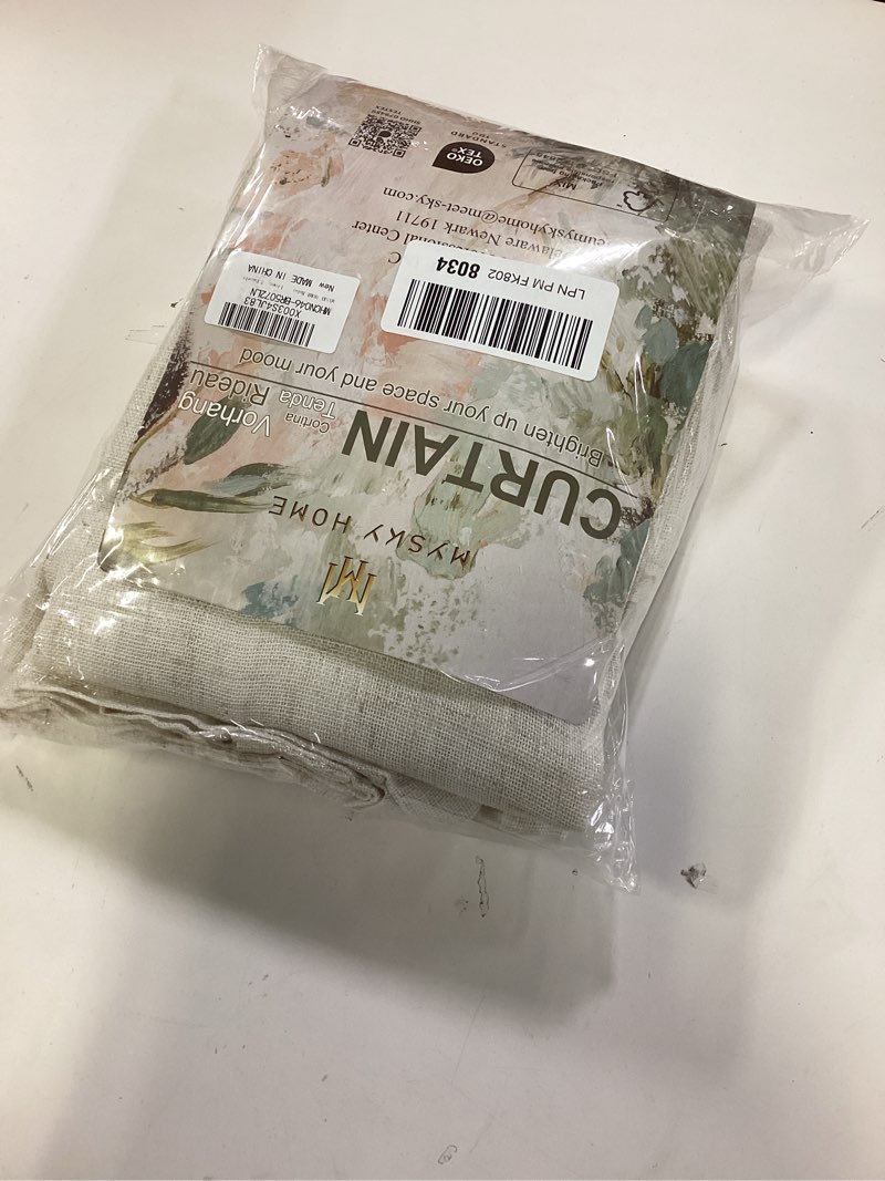 Condition photo showing Good Condition for MYSKY HOME Boho Curtains 72 Inch Length, Linen Blend Drapes for Window Decoration French Door Curtain Panels Privacy Shade Burlap Farmhouse Rustic Style for Doorways, 50" x 72", Linen, 2 Panels 50"W x 72"L (Pack of 2) Linen