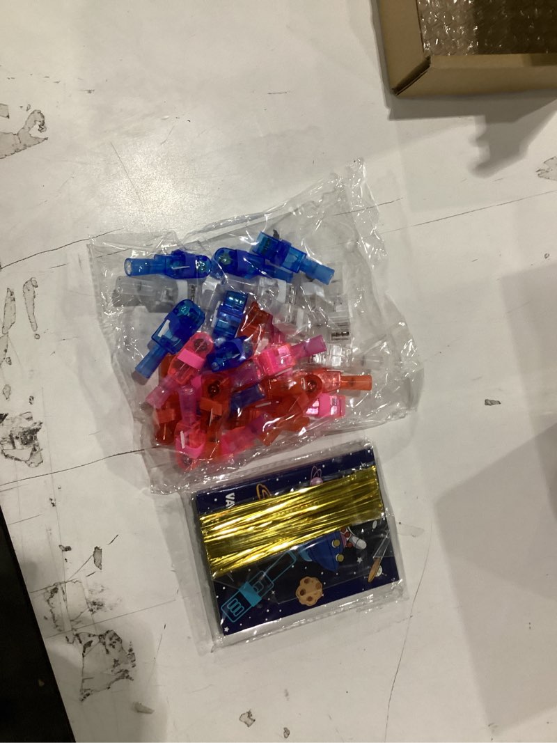 Condition photo showing New/Like New for 28 Pcs Valentine's Day Cards with Finger Lights, Valentine's Day Gifts for Kids, Space Themed Astronaut Party Favors Light Up Toys Bulk Classroom School Exchange Prize Style A