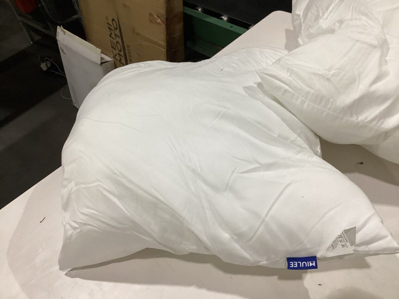Condition photo showing Good Condition for miulee throw pillows inserts, pack of 2 20x20 inch 100% virgin fiber filling bed couch pillows