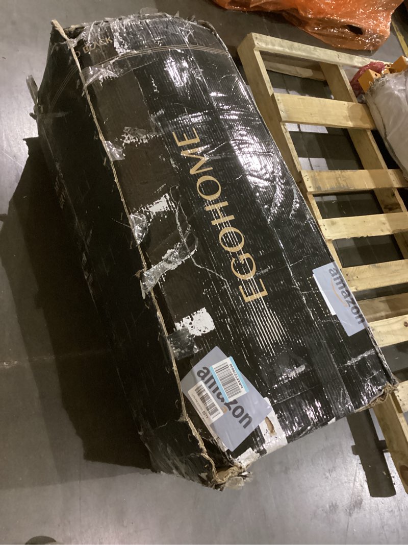 Condition photo showing As Is for EGOHOME 14 Inch King Size Memory Foam Mattress for Back Pain, Cooling Copper Gel Bed in a Box, Foam Made in USA, CertiPUR-US Certified, Therapeutic Medium Firm, 76x80x14 Black King (U.S. Standard) 14 Inch Medium Firm