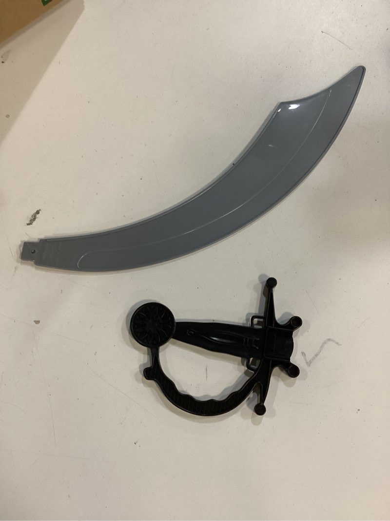 Condition photo showing Good Condition for Multicolor Pirate Plastic Sword - 5.63" x 20.75" (1 Count) - Swashbuckling Adventure Toy For Kids - Durable & Lightweight - Perfect For Dress-Up, Party Favors & Gifts