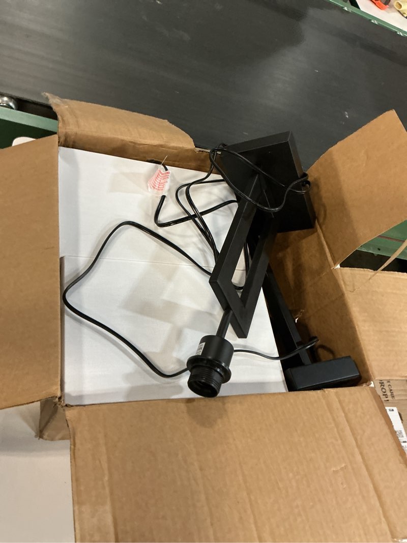 Condition photo showing As Is for 3 Color Temperatures Table Lamps for Bedrooms Set of 2, 22’’ Touch Control Bedside Nightstand Lamps with 2 USB Ports & AC Outlet, Stepless Dimmable Lamps with White Shade, Modern Decor for Living Room Black Large